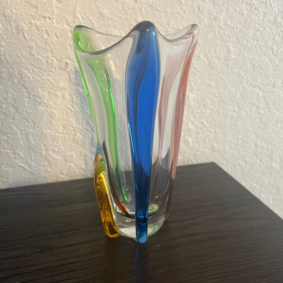 Mid-Century Frantisek Zemek Glass Rhapsody Rainbow Vase - Picture 3 of 6